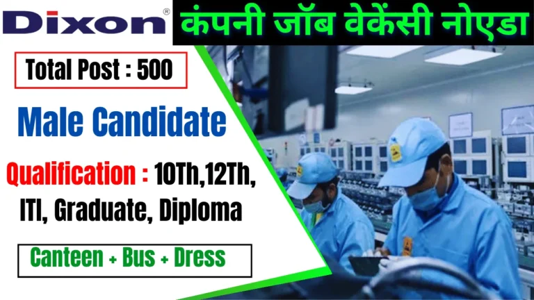 Dixon Technology Job Vacancy Noida