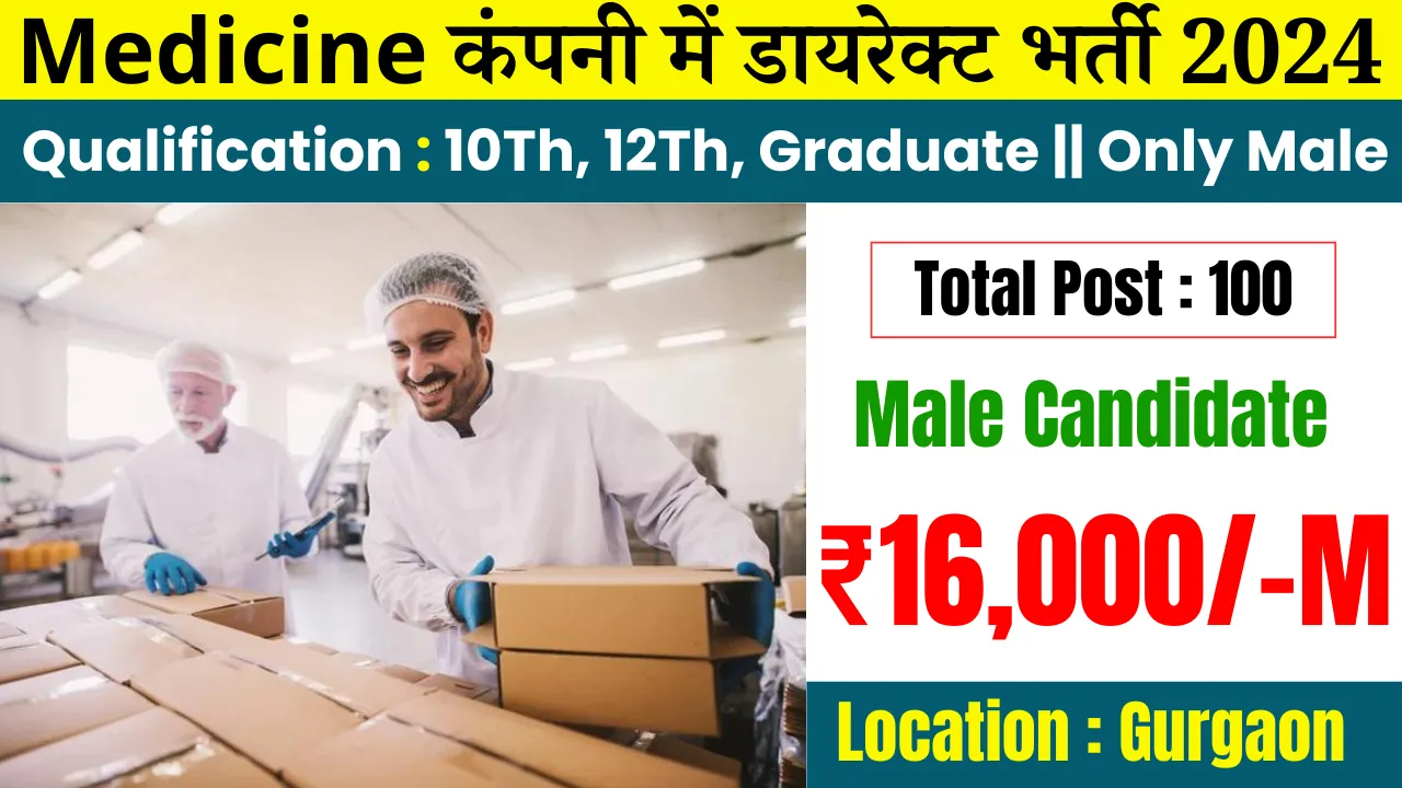 Medicine Packing Job Vacancy in Gurgaon