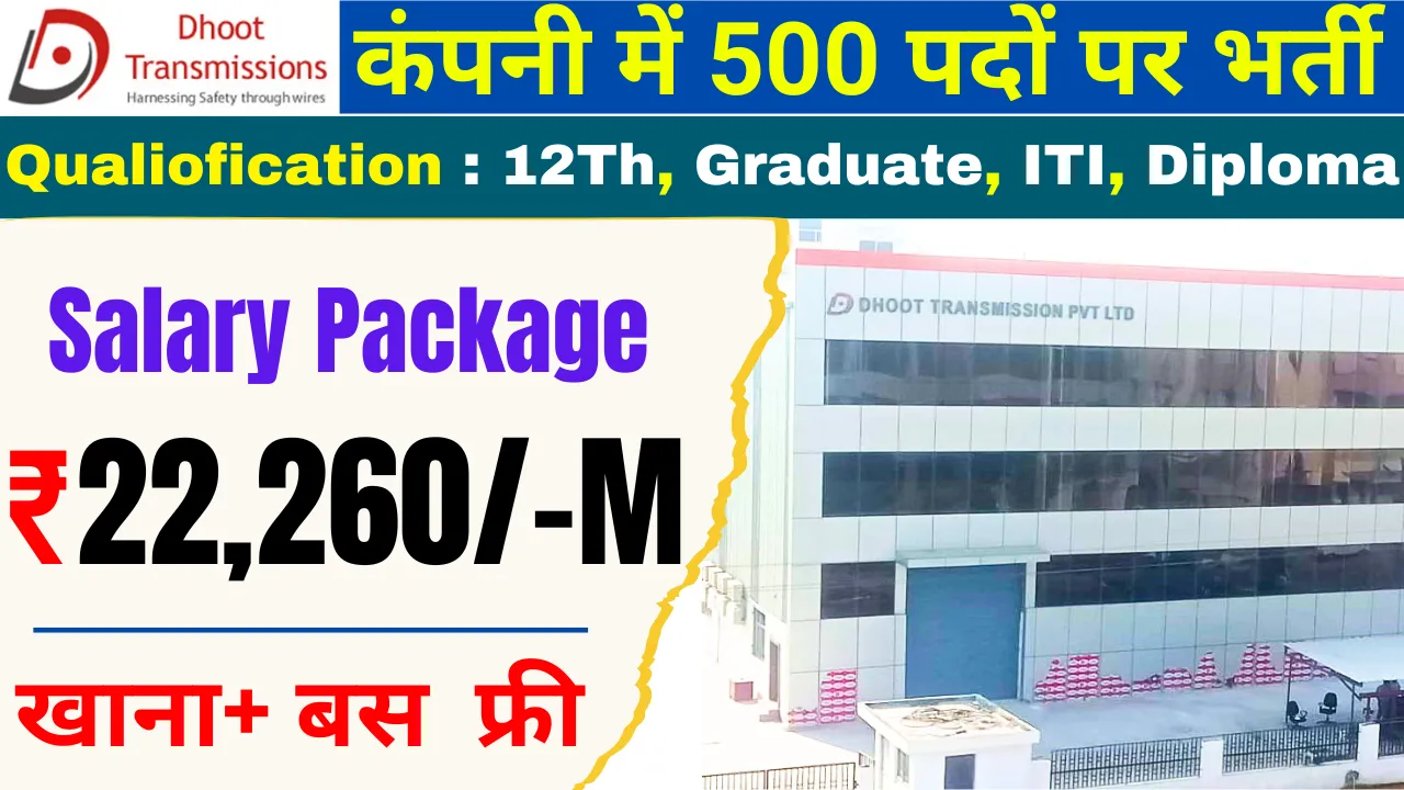 Dhoot Transmision Job Vacancy 2025