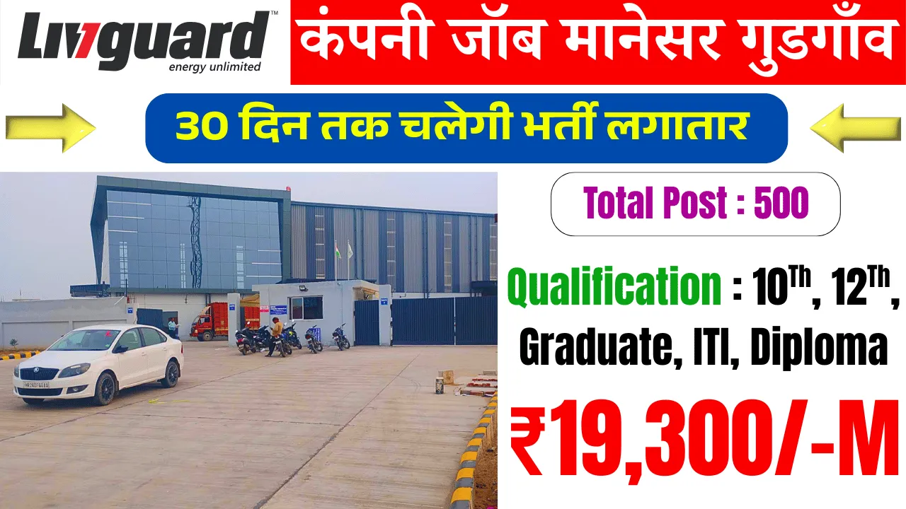 Livguard Company Job in Manesar Gurgaon