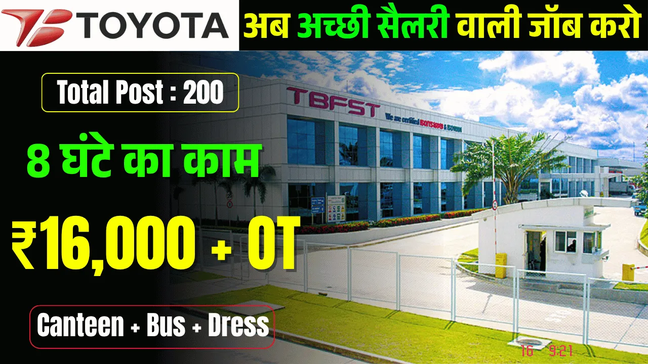 Toyota Company Job Requirement 2025