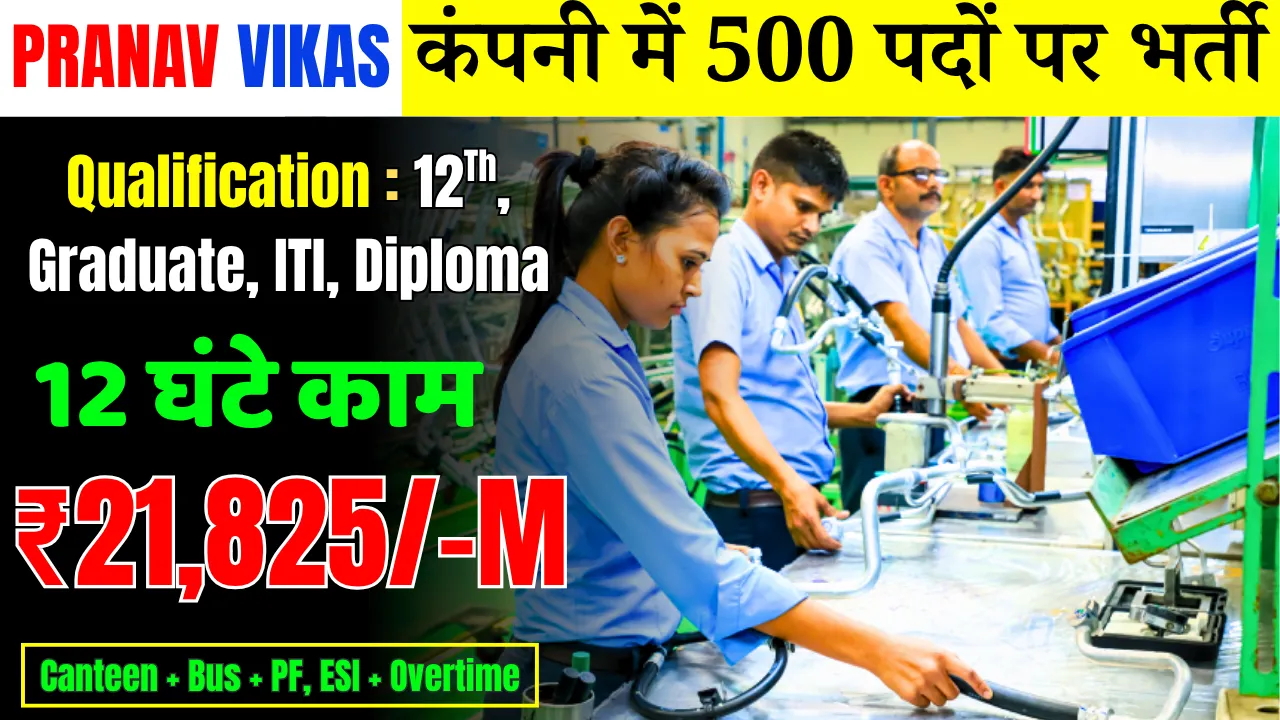Pranav Vikas India Pvt. Ltd. Faridabad Recruitment 2025
