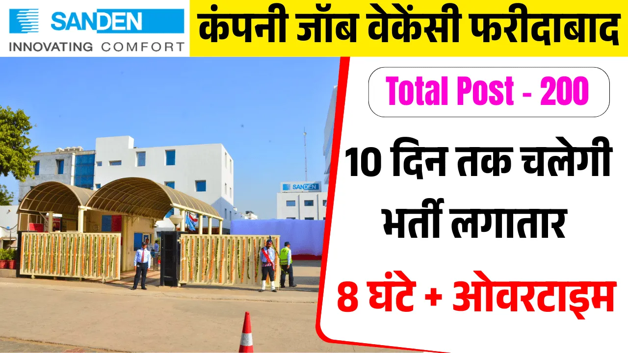 Sandan Innovating Comfort Job Vacancy Faridabad