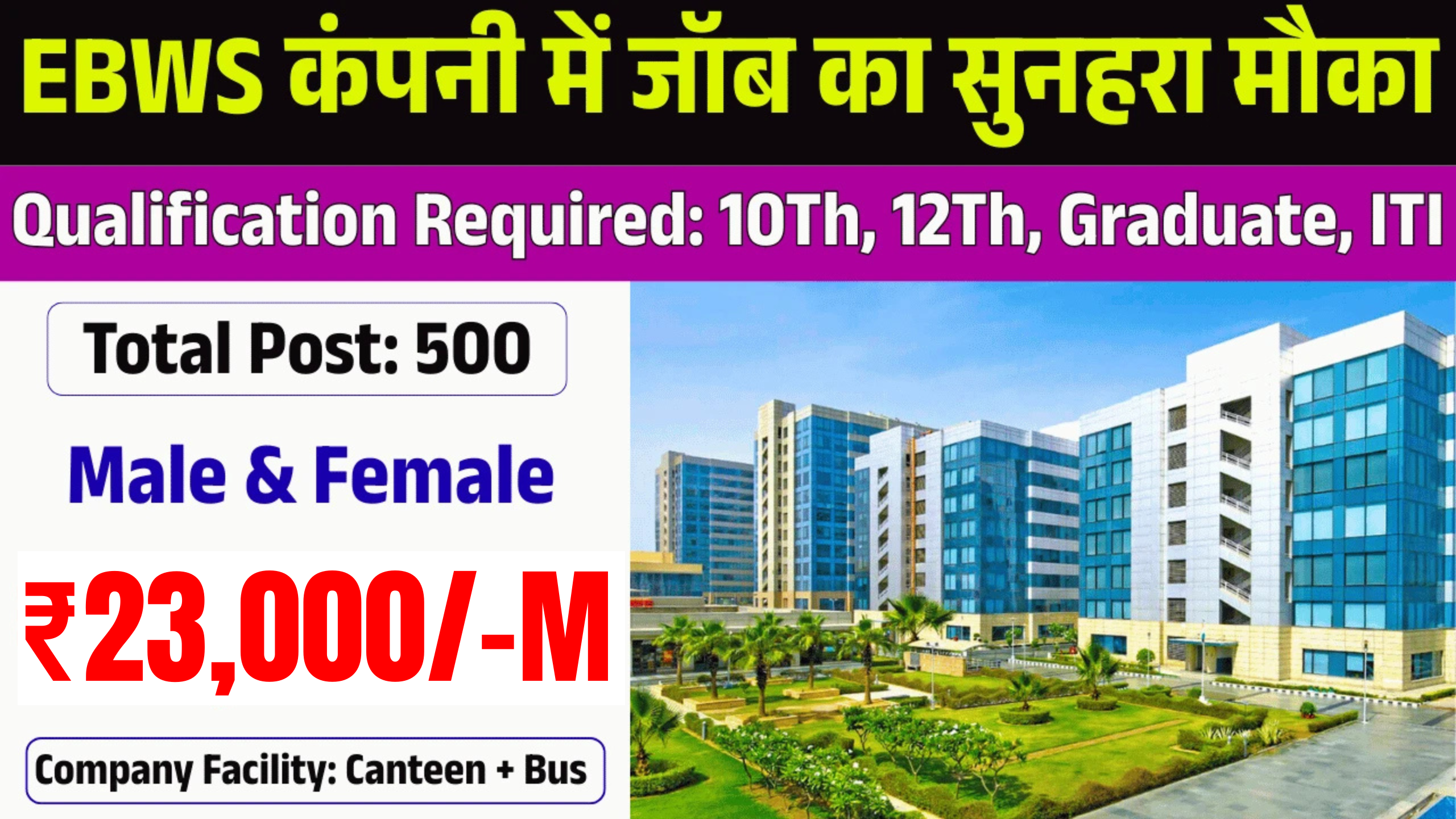 EBWS Company Job Requirement 2025